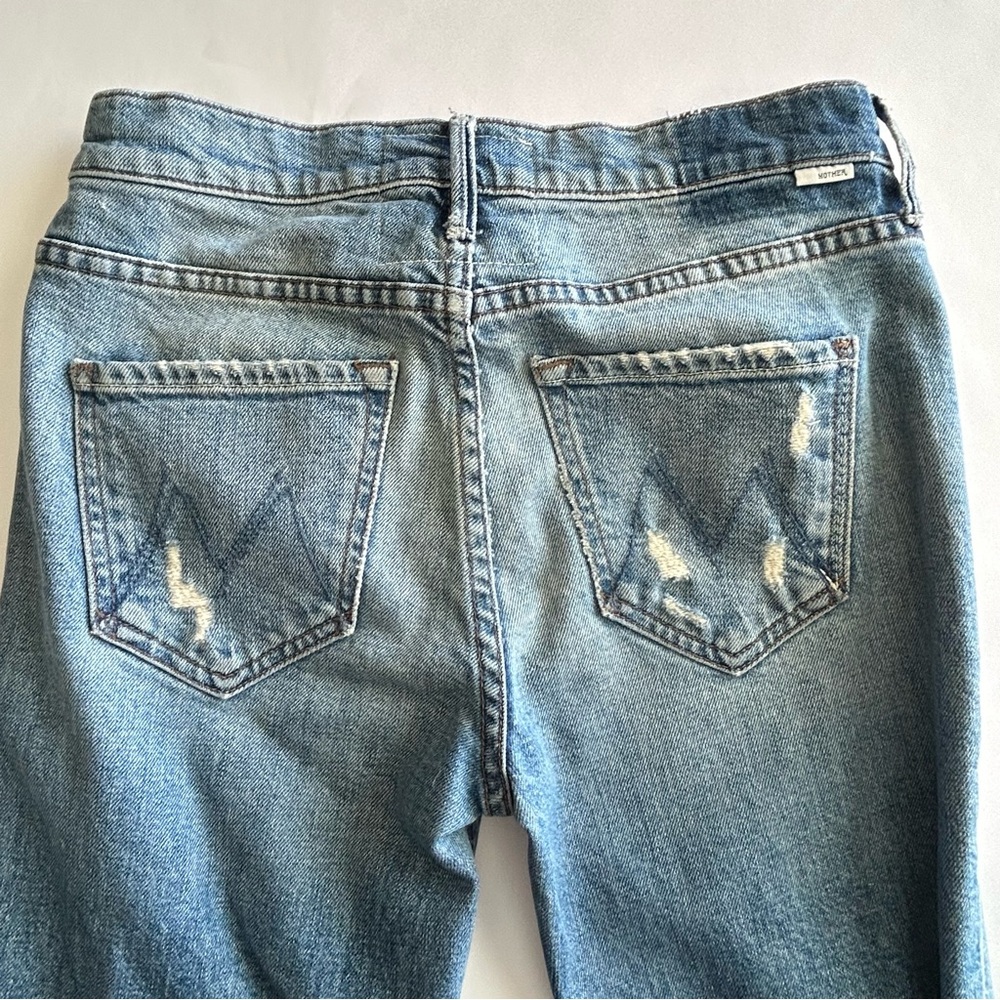 MOTHER Superior The Flirt Fray Wash Jean In Cold Feet Size 24 - Picture 12 of 14